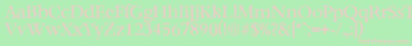 BernsteinantiqueRegular Font – Pink Fonts on Green Background