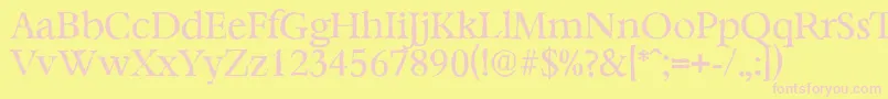 Шрифт BernsteinantiqueRegular – розовые шрифты на жёлтом фоне