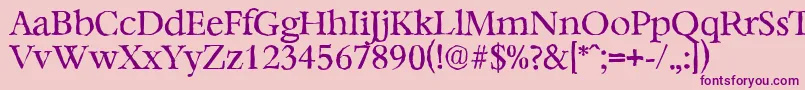 BernsteinantiqueRegular Font – Purple Fonts on Pink Background