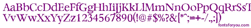 Czcionka BernsteinantiqueRegular – fioletowe czcionki