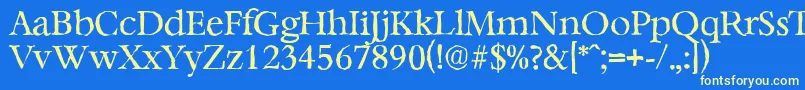 BernsteinantiqueRegular Font – Yellow Fonts on Blue Background