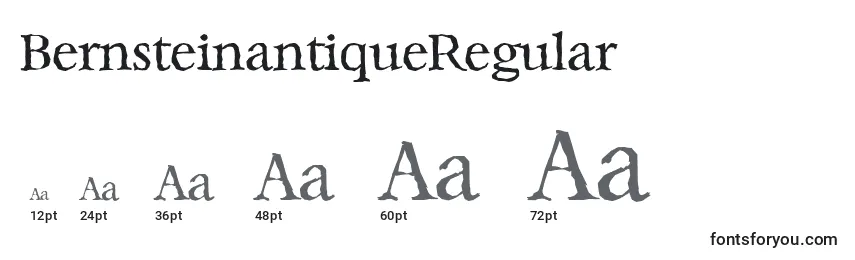 Размеры шрифта BernsteinantiqueRegular