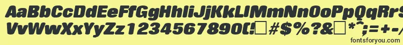 RollingstoneItalic Font – Black Fonts on Yellow Background