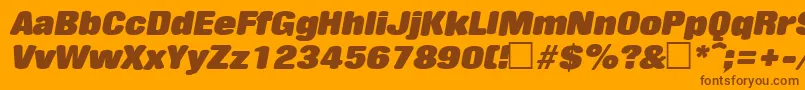 RollingstoneItalic Font – Brown Fonts on Orange Background