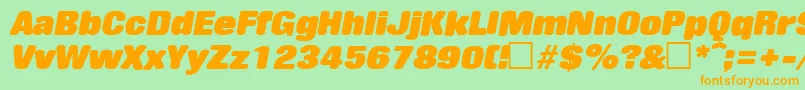 RollingstoneItalic Font – Orange Fonts on Green Background