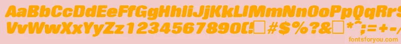 RollingstoneItalic Font – Orange Fonts on Pink Background