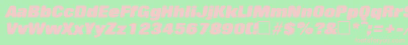 RollingstoneItalic Font – Pink Fonts on Green Background