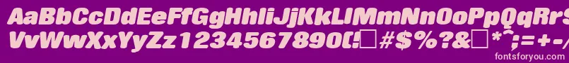 RollingstoneItalic Font – Pink Fonts on Purple Background