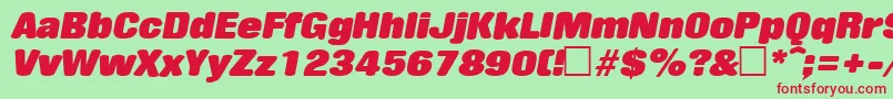 RollingstoneItalic Font – Red Fonts on Green Background