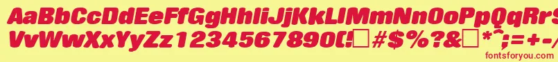 RollingstoneItalic Font – Red Fonts on Yellow Background