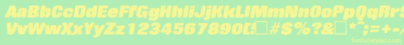 RollingstoneItalic Font – Yellow Fonts on Green Background