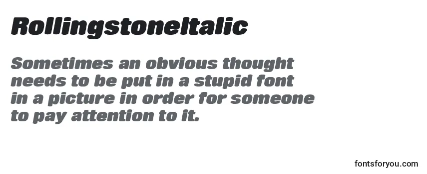 RollingstoneItalic Font