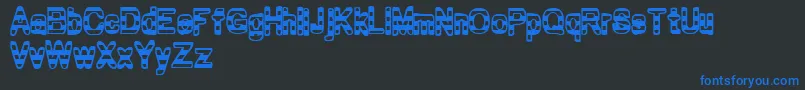 Zebra ffy Font – Blue Fonts on Black Background