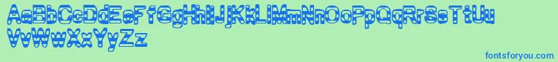 Шрифт Zebra ffy – синие шрифты на зелёном фоне
