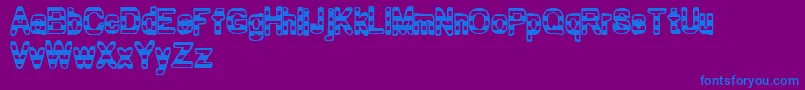 Шрифт Zebra ffy – синие шрифты на фиолетовом фоне