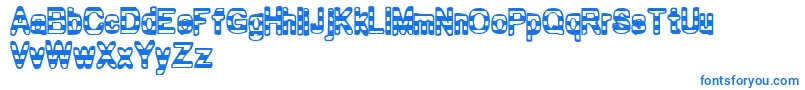 Zebra ffy Font – Blue Fonts on White Background