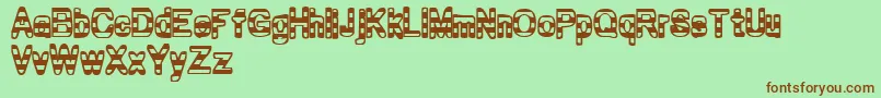 Zebra ffy Font – Brown Fonts on Green Background