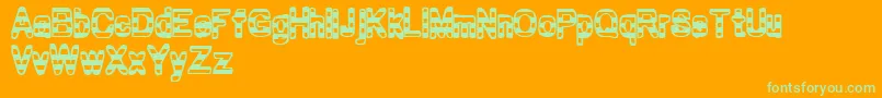 Zebra ffy Font – Green Fonts on Orange Background