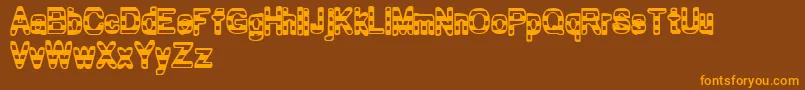 Zebra ffy Font – Orange Fonts on Brown Background