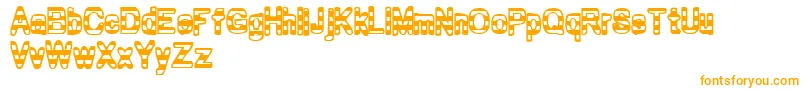 Zebra ffy Font – Orange Fonts on White Background