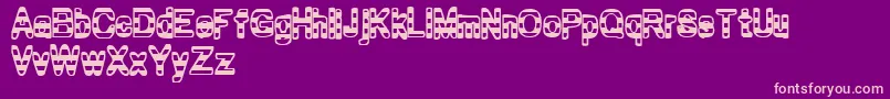 フォントZebra ffy – 紫の背景にピンクのフォント