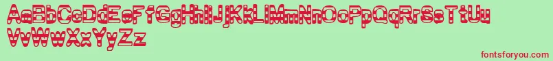 Zebra ffy Font – Red Fonts on Green Background