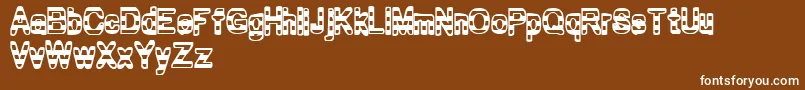 Zebra ffy-fontti – valkoiset fontit ruskealla taustalla