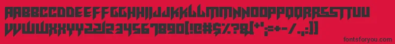Police RaveKing – polices noires sur fond rouge