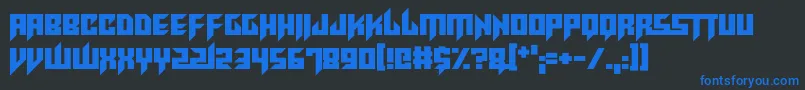 RaveKing Font – Blue Fonts on Black Background