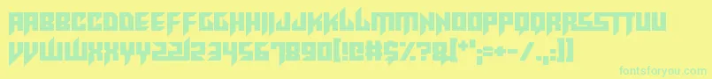 RaveKing Font – Green Fonts on Yellow Background