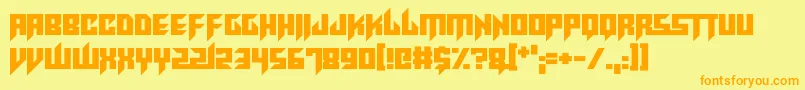 RaveKing Font – Orange Fonts on Yellow Background