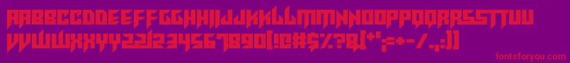 RaveKing Font – Red Fonts on Purple Background