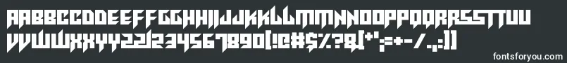 RaveKing-Schriftart – Weiße Schriften auf schwarzem Hintergrund