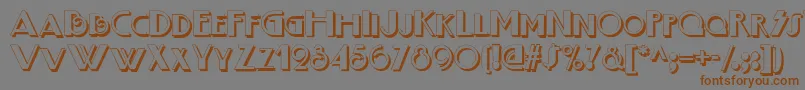 Boogie Nights Shadownf Font – Brown Fonts on Gray Background