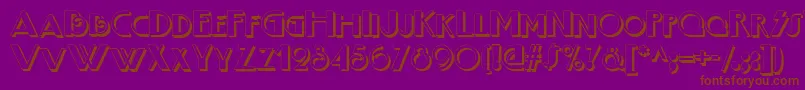 Boogie Nights Shadownf Font – Brown Fonts on Purple Background