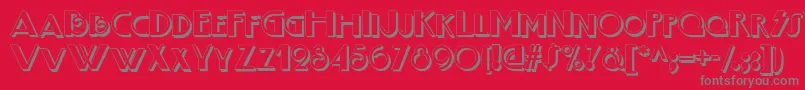 Boogie Nights Shadownf Font – Gray Fonts on Red Background