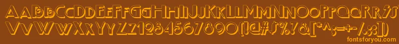 Boogie Nights Shadownf Font – Orange Fonts on Brown Background