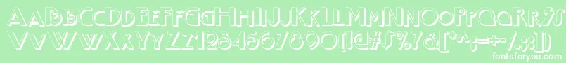 Boogie Nights Shadownf Font – White Fonts on Green Background