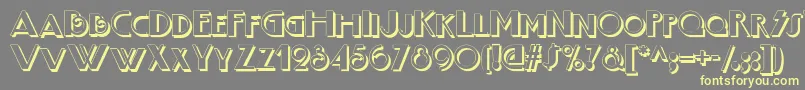 Boogie Nights Shadownf Font – Yellow Fonts on Gray Background