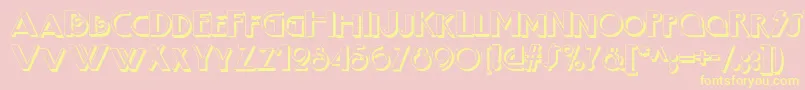 Boogie Nights Shadownf-Schriftart – Gelbe Schriften auf rosa Hintergrund