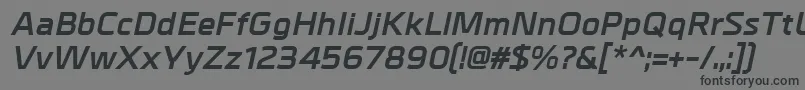 MetralBolditalic Font – Black Fonts on Gray Background