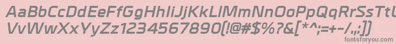 MetralBolditalic Font – Gray Fonts on Pink Background