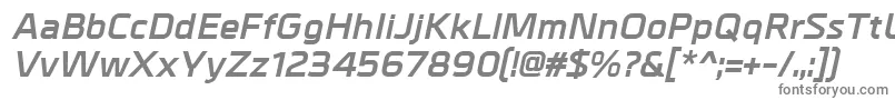 MetralBolditalic Font – Gray Fonts on White Background