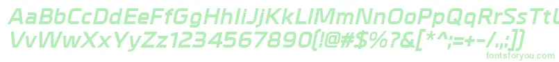 MetralBolditalic Font – Green Fonts on White Background
