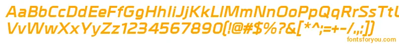 MetralBolditalic Font – Orange Fonts on White Background