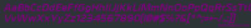 MetralBolditalic Font – Purple Fonts on Black Background