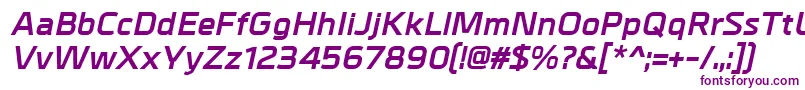MetralBolditalic Font – Purple Fonts on White Background