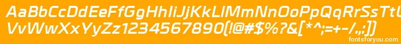 MetralBolditalic Font – White Fonts on Orange Background
