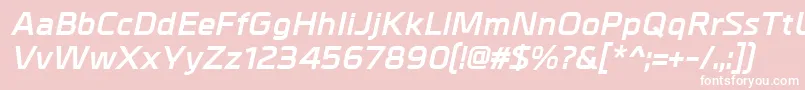 MetralBolditalic Font – White Fonts on Pink Background