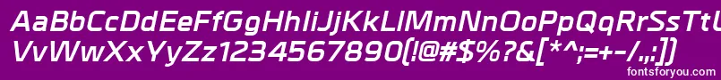 MetralBolditalic Font – White Fonts on Purple Background